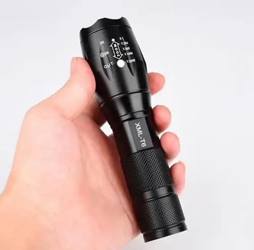 Linterna Recargable Camping Pesca Taller Lampara Foco Color De La Linterna Negro Color De La Luz Blanca Blanco