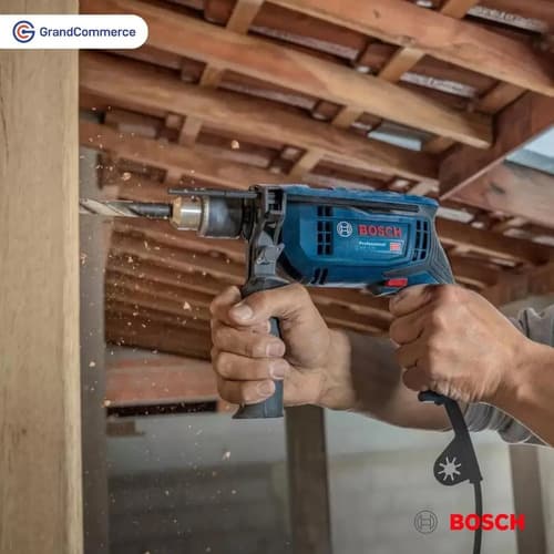 Taladro Percutor Atornillador Eléctrico De 13mm Bosch Gsb 13 Re - 0 601 2b8 0e0 + Accesorios Con Caja De Cartón Azul 60hz