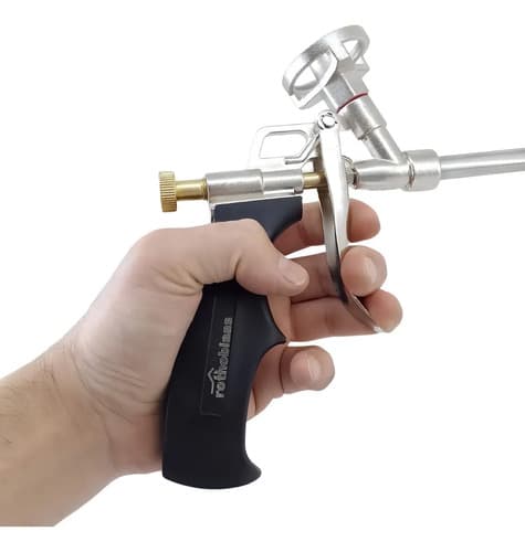 Pistola Aplicadora De Espuma Rothoblaas Flyfoam Ergonómica Para Poliuretano Negra