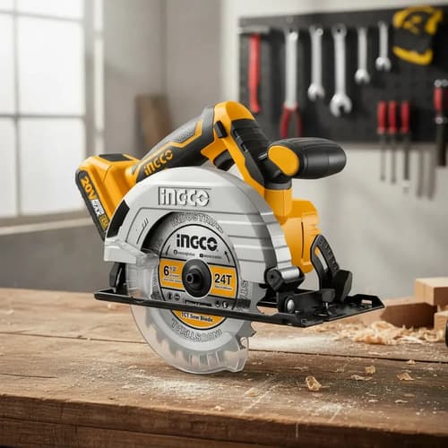 Sierra Circular A Bateria 20v Bateria P20s 165mm Brushless Motor Sin Carg Sin Bat Ingco Naranja