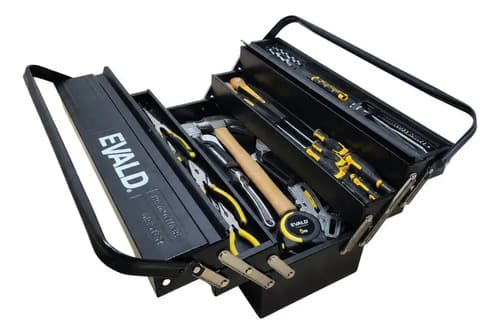 Caja De Herramientas Negra Reforzada Evald De 5 Cajones Tramontina Negro