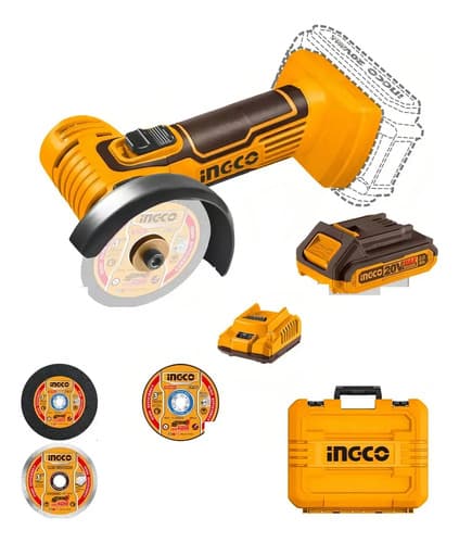 Mini Amoladora Ingco 3 P20s Multifuncion Cagli76012 - Smf Color Naranja Claro Frecuencia 50/60