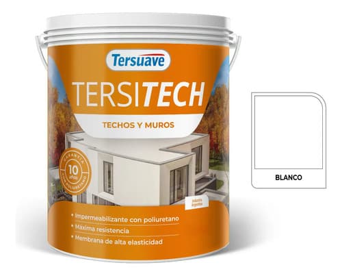 Membrana Impermeabilizante Techos Tersitech 1 Kg Ambito Color Blanco Mate