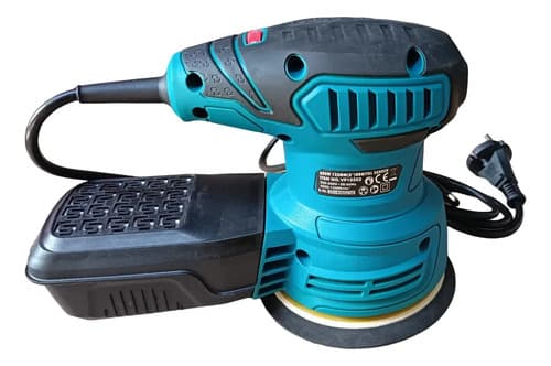 Lijadora Orbital Victeche 650w 125mm Con Deposito + 1 Disco Azul Petróleo