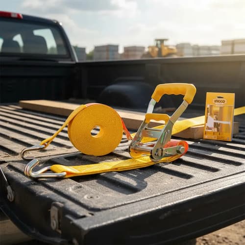 Cinta Catraca Sujecion Ingco 5 Ton 50mm 10m Hrsp5101 Color Amarillo