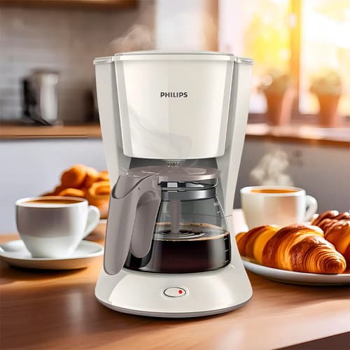 Cafetera Philips C/filtro 1.2l Blanca Hd7461/00 Blanco Blanco