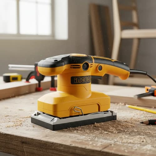 Lijadora Orbital 1/2 Lija 180mm X 90mm 320w Madera Pared Naranja 60 Hz