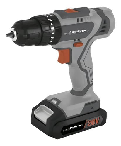 Taladro Atornillador Percutor 20v Gladiator Tpg613/20c1 Gris Oscuro 0