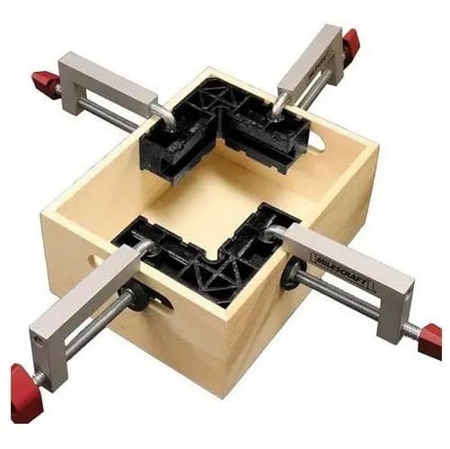 Escuadra Milescraft Clampsquare 2 Piezas Plástico Ángulo 90° Negro