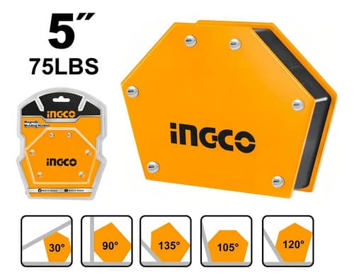 Escuadra 5 Multi Angulo Magnetica Ingco Amwh75052