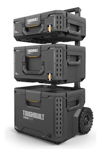 Kit Cajas Herramientas Modular Stacktech 3pcs Toughbuilt Negro