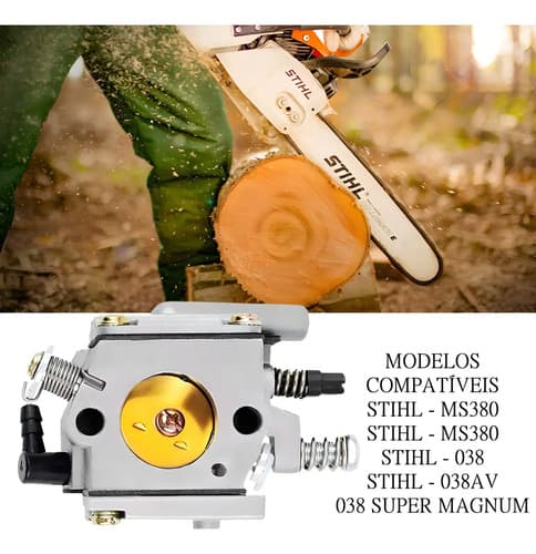 Carburador Aluminio Motosierra Stihl 038 Ms380 Ms381 Ligero 100g