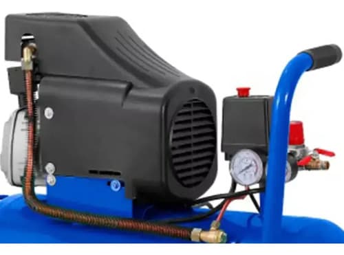 Compresor De Aire 50 Lts 2.5hp Kit Manguera Pistola Inflador Azul 50 Hz Bifásica