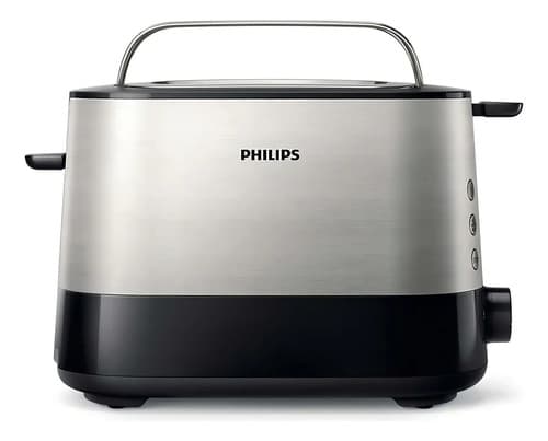 Tostadora Philips Hd2637/90 Viva Collection Color Inoxidable Y Negro