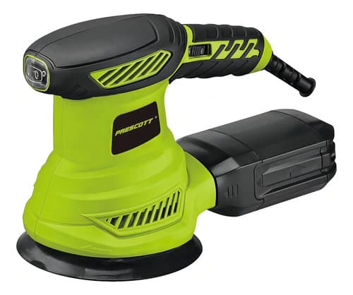 Lijadora Roto Orbital Prescott 350w 125mm Color Verde/negro Frecuencia 50 Hz/60 Hz