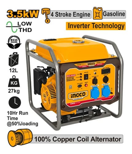 Generador Gasolina Inverter 3.5kw 220v 50hz Ingco Geif40006