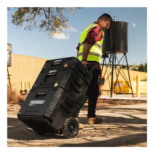 Kit Cajas Herramientas Modular Stacktech 3pcs Toughbuilt Negro