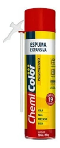 Espuma Poliuretano Expansiva 500ml Chemi Color Rinde 11 Litros Secado 7 Horas