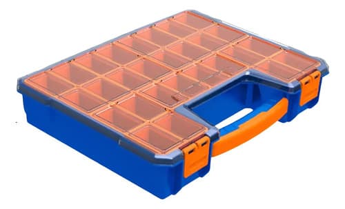 Organizador Plástico De 12 Espacios 345x280x110mm Wadfow Azul