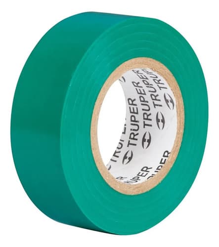 Paq 8 Pz Cinta Aislar 19 Mm X 9 Mt Verde Truper 13511