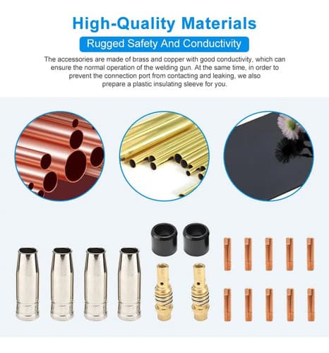19 Pcs Set Punta Contacto Soldar Microalambre 1mm(0.035) Kit 19pcs