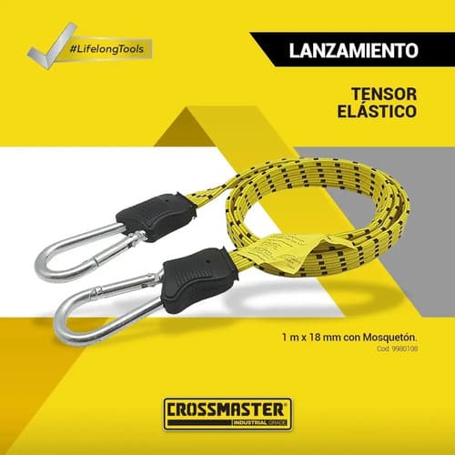 Tensor Pulpo Elastico Crossmaster Delivery Cincha Mosqueton Amarillo