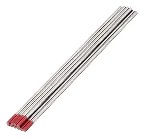 Unidad De Electrodos De Tungsteno Con Un 2% De Torio, Punta Roja De 3,2 Mm Rojo