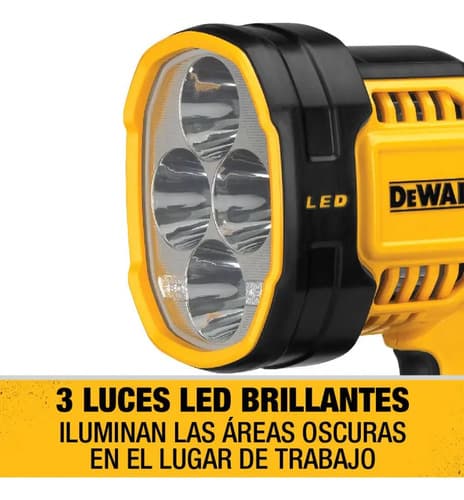 Linterna Dewalt Dcl043 Led Ion Litio 20v Sin Bateria Linterna Amarillo Luz Amarillo