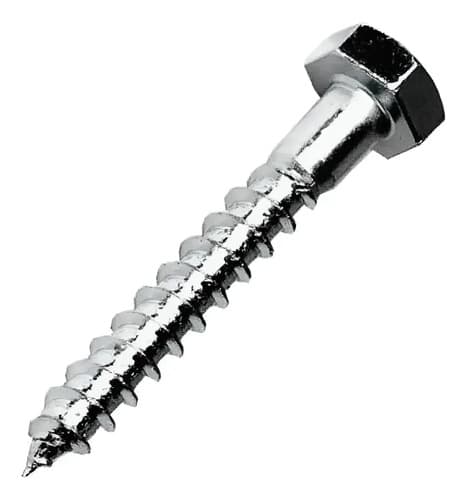 Tornillo Tirafondo En Acero Galvanizado 10mm X 65mm X 100 U