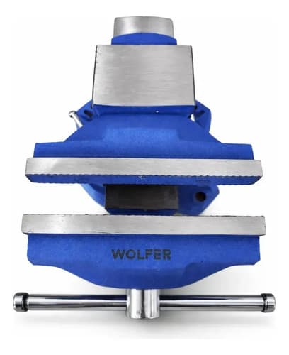 Morsa De Banco N° 4 Industrial Reforzada Profesional 100mm Azul