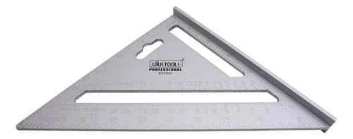 Escuadra Regla 7¿ Aluminio Triangular Uyus Ect007 Plateado