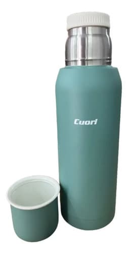 Termo Cuori 1l Acero Inoxidable Recubierto Tapón Cebador Color Verde