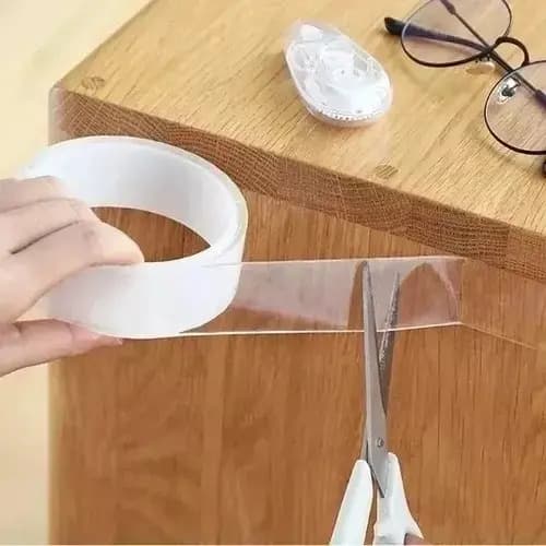 Cinta Adhesiva Doble Faz Transparente De 1 M Para Uso Multipropósito