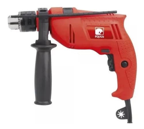 Taladro Eléctrico Percutor Equus 500w C/maletín Y Accesorios Color Rojo Frecuencia 50hz 50 Hz