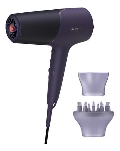 Secador De Pelo Philips 5000 Series Bhd514/00 Morado Y Metálico 220v - 240v Morado/metálico