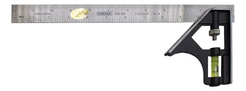 Escuadra 30cm Ajustable Con Nivel Kamasa Km-495