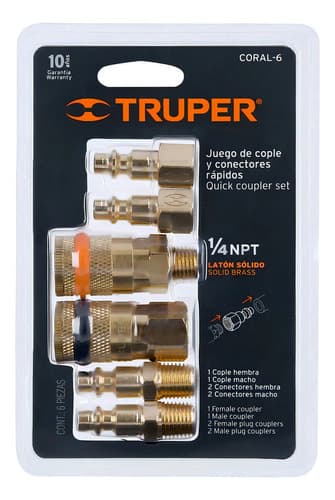 Juego Coples Y Conectores 6 Pz Truper 18075