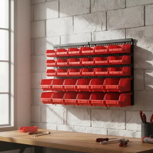Organizador De Pared 30 Compartimientos Equus Rojo