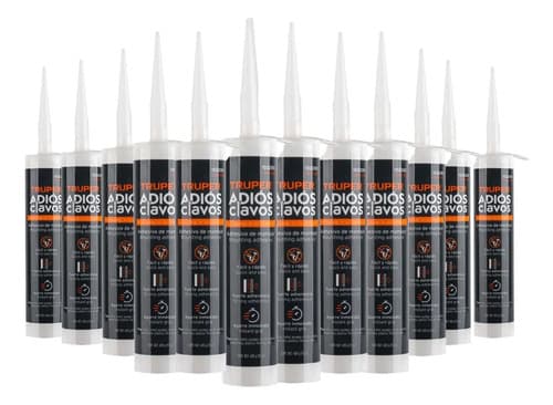 Adhesivos De Montaje Adios Clavos, 420g, 12 Piezas, Truper Color Blanco