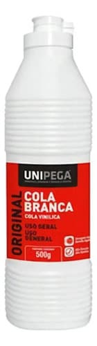Cola Adhesiva Blanca Para Artesanía Pva 500g Unipega Color Blanco