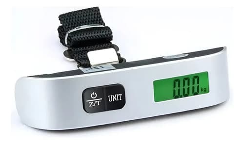 Balanza De Mano Digital Para Valija De 50 Kg Con Función Tara Gris