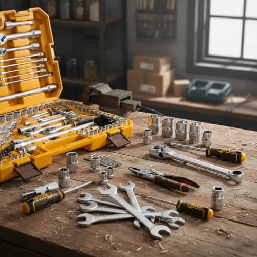 Set Tubos Llaves Caja Herramientas Completa Ingco 142 Pz Naranja