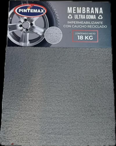 Membrana Impermeabilizante Con Goma De Caucho 18 Kg Acabado Mate Color Gris