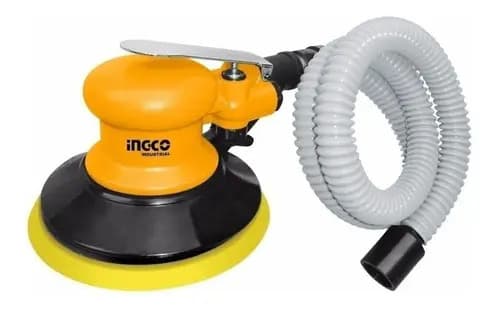 Lijadora Roto Orbital Industrial Neumática 1/4 Ingco Color Amarillo