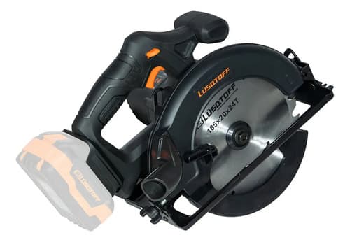 Sierra Circular Inalámbrica Brushless Profesional Black Series 20v 185mm Lusqtoff Frecuencia 50hz Csl4500-9b Negro