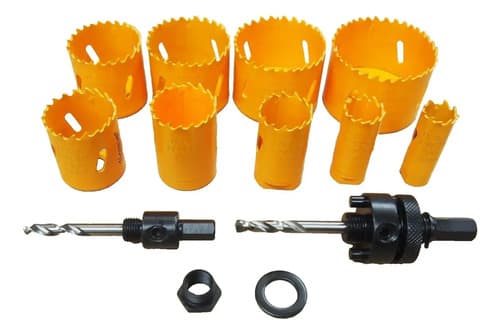 Kit Sacabocados Ate Para Madera Y Plástico Con Estuche (16 Piezas)