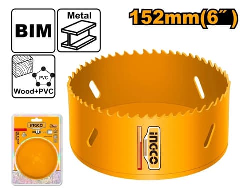 Mecha Copa Bimetalica Hss 152mm Metal/madera Ingco Hsb101521