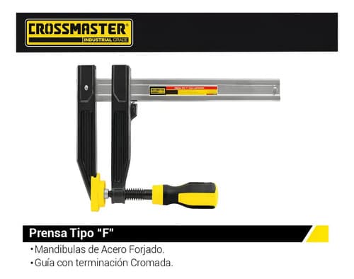 Prensa Sargento Crossmaster De Acero Forjado, 50 Cm