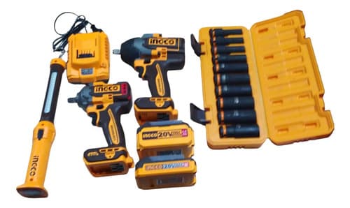 Combo 2 Llave De Impacto+linterna+2 Bat Y Mas Cosli2411 -smf Color Naranja Claro Frecuencia 50/60hz