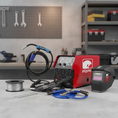 Soldadora Inverter Equus 4 En 1 Eqmig/mma-200 Con Y Sin Gas Rojo
